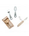 Set cubiertos y navaja multiusos