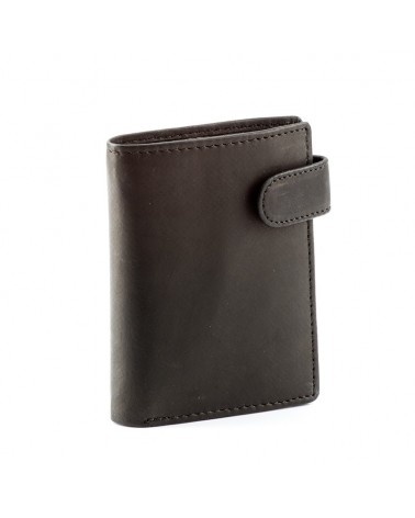 Cartera piel color negro con broche