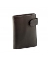 Cartera piel color negro con broche