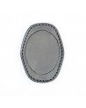 Porta-placa de piel para cadena con pinza metálica para cintura