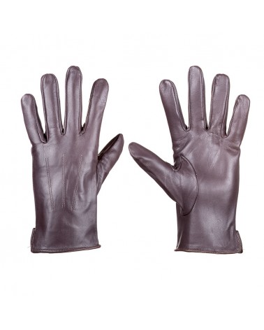 Guantes gala piel marrón