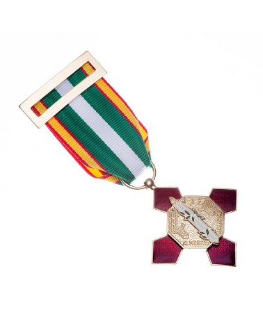 Cruz al mérito policial distintivo rojo con pasador y pin (Policia Nacional)