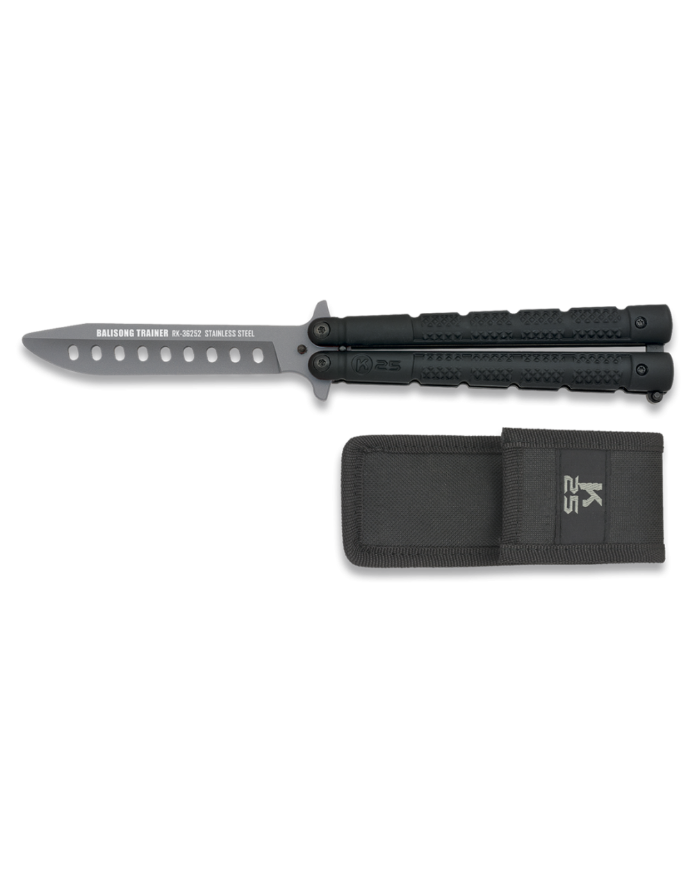 Navaja Abanico entrenamiento K25 Negro Coated Hoja 10,2