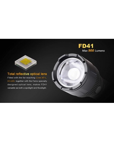 Linterna Led Fénix enfocable FD41 900 Lumens Y 5 Modos Regalamos batería ARB-L18-2600U