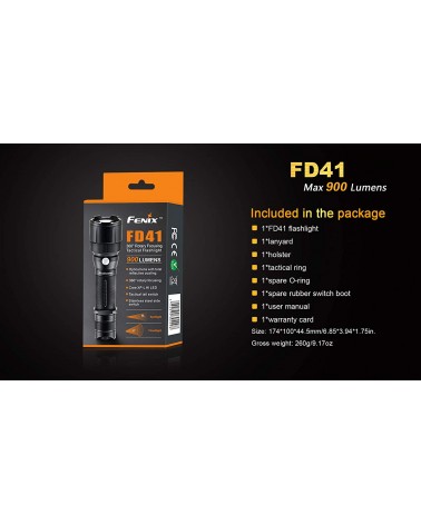 Linterna Led Fénix enfocable FD41 900 Lumens Y 5 Modos Regalamos batería ARB-L18-2600U