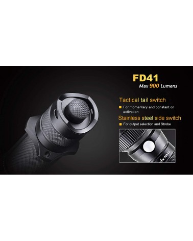 Linterna Led Fénix enfocable FD41 900 Lumens Y 5 Modos Regalamos batería ARB-L18-2600U
