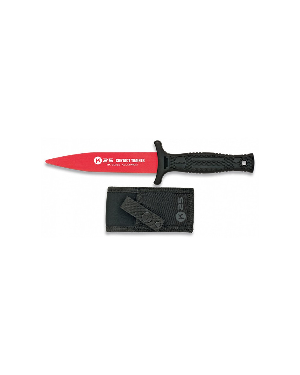 Cuchillo K25 entrenamiento rojo hoja 12,5 cm.