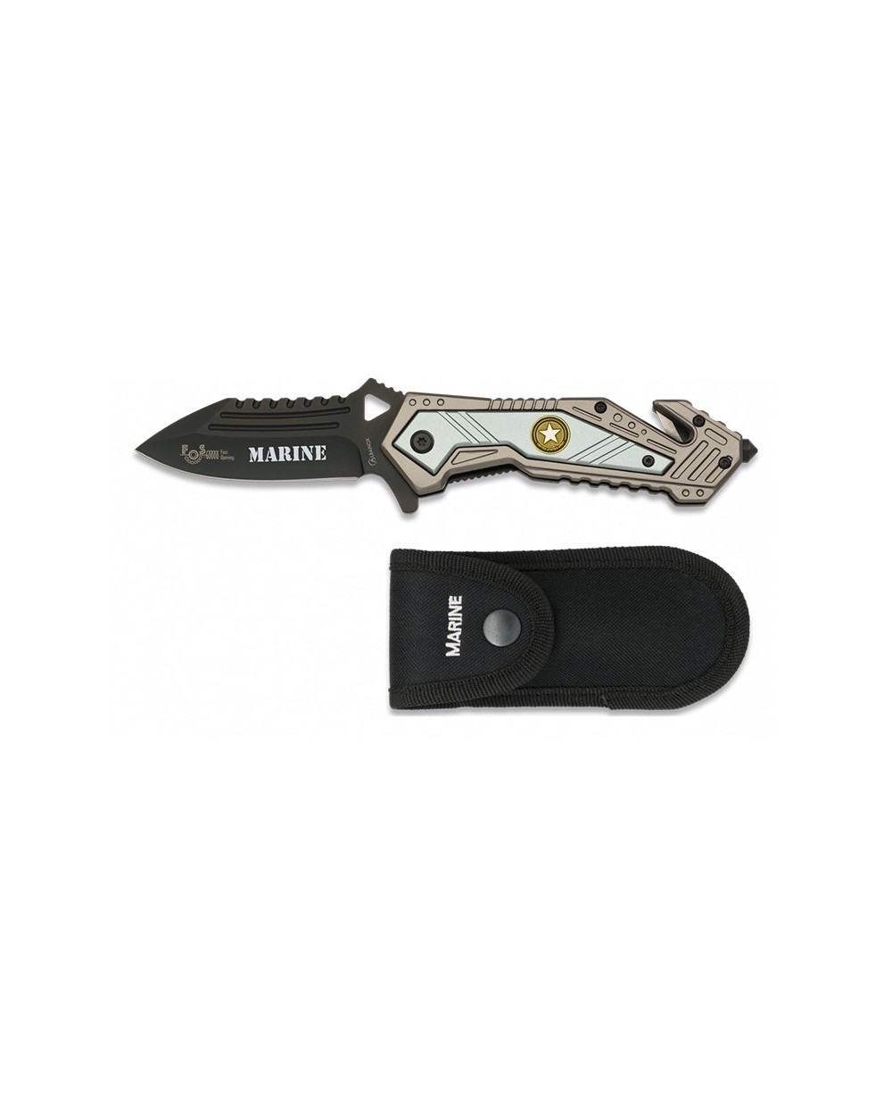 Navaja Marine seguridad clip FOS Albainox® hoja 8,5 cm.