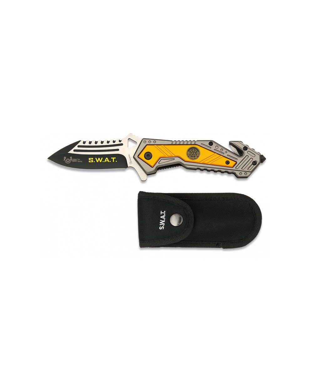 Navaja SWAT seguridad clip FOS Albainox® hoja 8,5 cm.