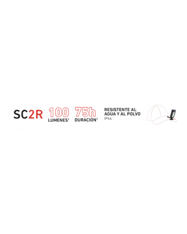 Linterna Clip Solidline SC2R 100lm, recargable