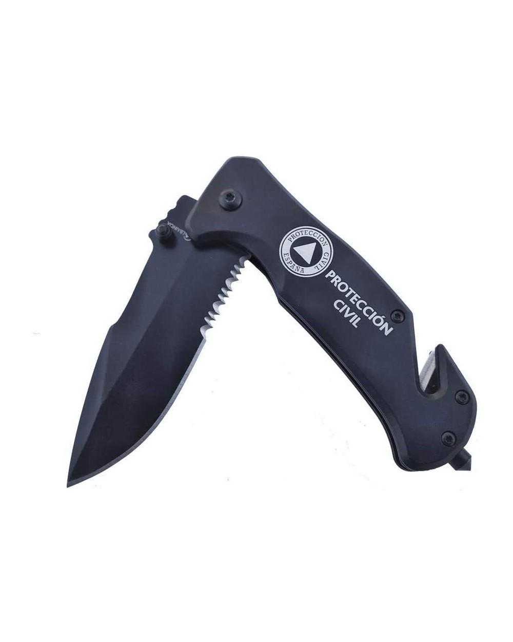 Navaja Albainox® seguridad negra/roja hoja 8cm. con clip