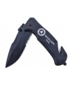 Navaja Albainox® seguridad negra/roja hoja 8cm. con clip