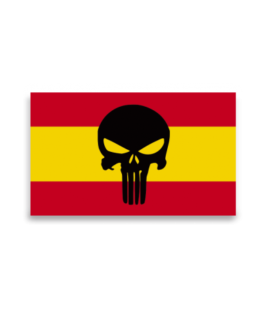 Pegatina Calavera España Gota Cera Mediana