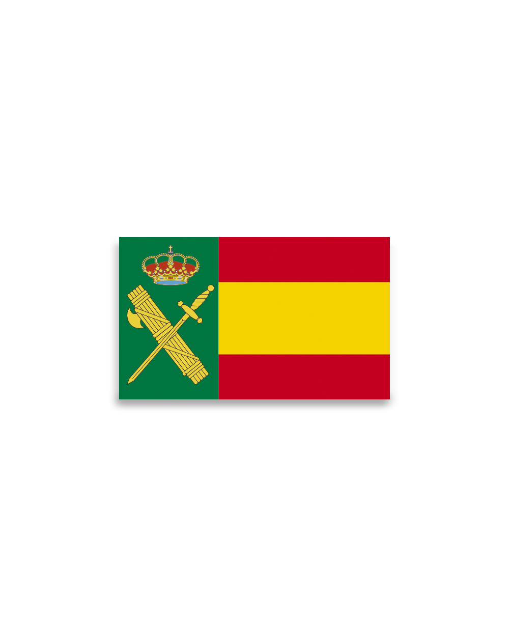 Pegatina escudo Guardia Civil con Bandera de España Mediana