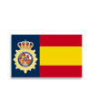 Pegatina Escudo Policia Nacional con Bandera de España Mediana