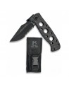 Navaja táctica K25 puño carbón design hoja 8,5 cm.