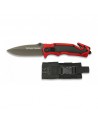 Navaja K25 color roja-negra hoja 8,9 cm.
