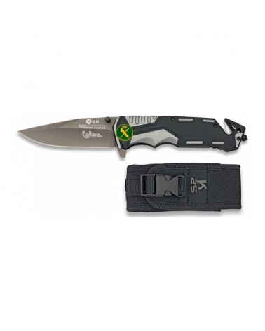 Navaja K25 GC gris/negra seguridad hoja 9,4 cm.