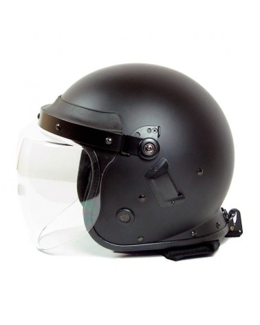Casco policial antidisturbios negro talla única