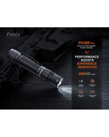 Linterna Táctica Fénix PD36R-PRO - 2800 lúmenes