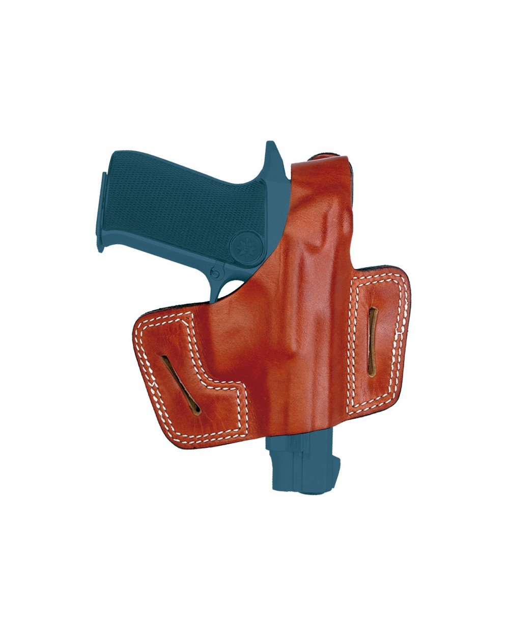 Funda cuero tahalí con broche para pistola o revolver