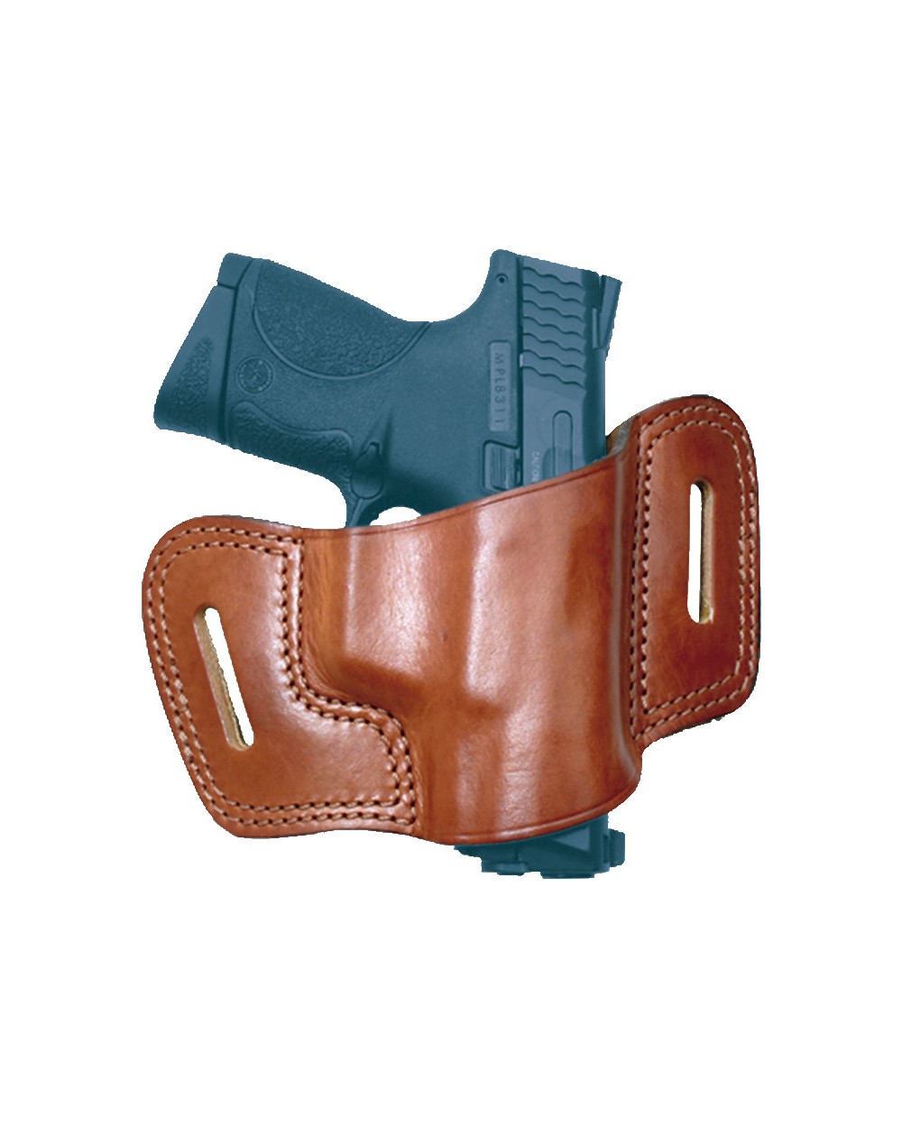 Funda cuero tahalí sin broche para pistola o revolver