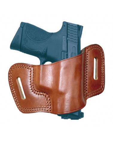 Funda cuero tahalí sin broche para pistola o revolver