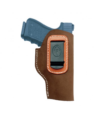 Funda interior serraje con pinza metálica para pistola o revolver
