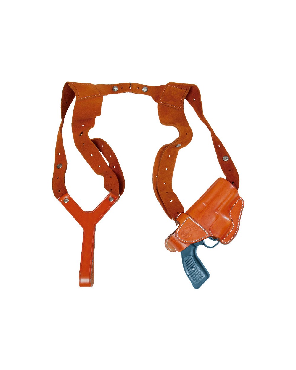 Funda sobrquera horizontal de cuero para revolver o pistola