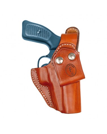 Funda interior cuero con broche para revolver