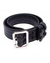 Cinturón doble cuero uniforme 5cm con 2 tirillas sujeción y hebilla 2 clavillos